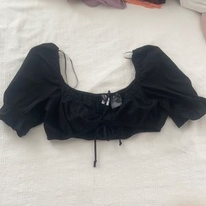 Black crop top